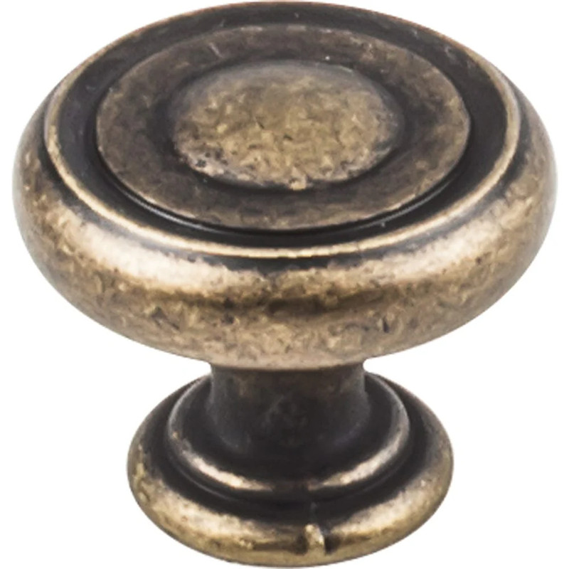 Bremen 1 Knob, 1-1/4" Dia.,  Distressed Antique Brass
